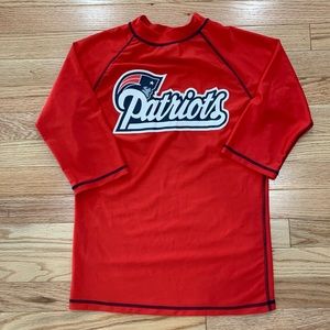 🏈 Patriots Boys Swim Shirt Like New Never Worn